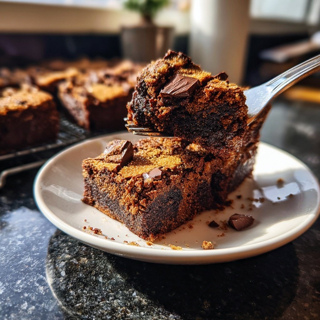 Cottage Cheese Brownies with Cinnamon Sugar