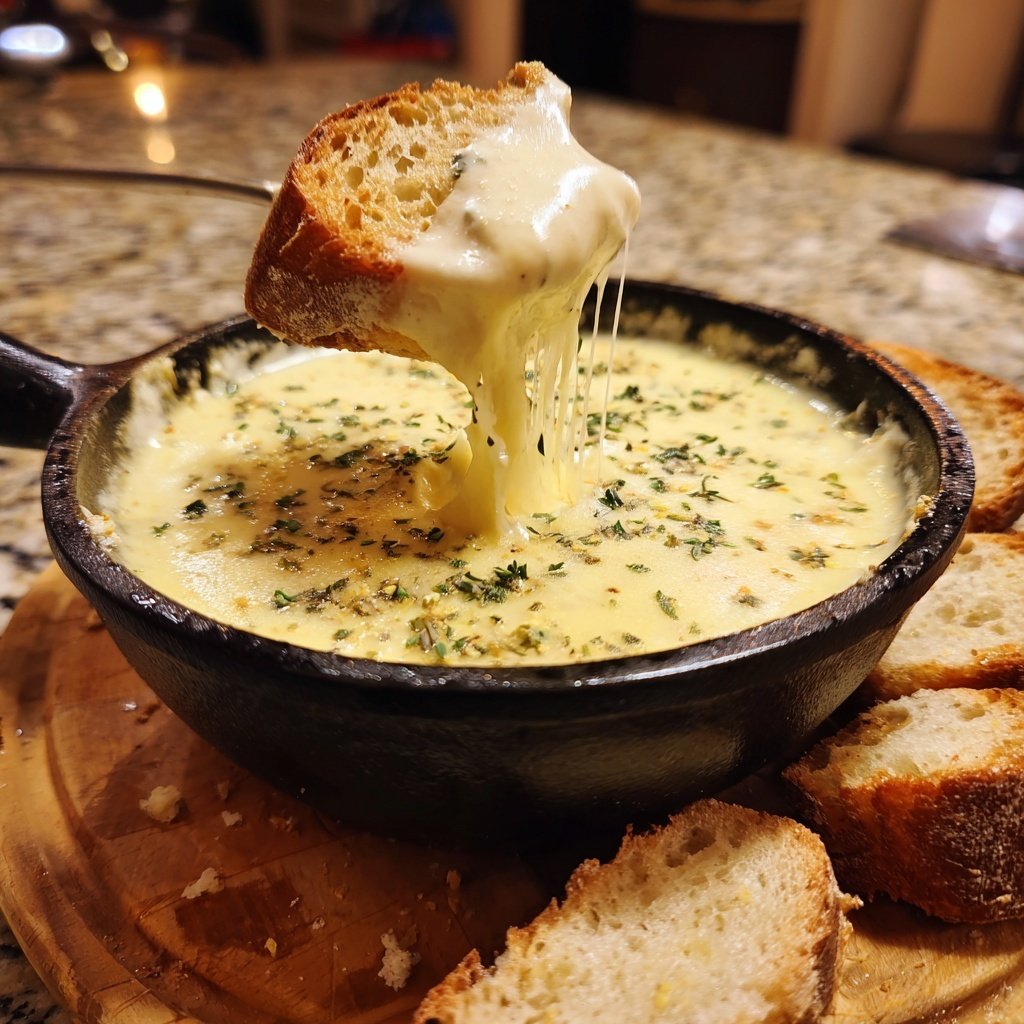 Fondue with Camembert and Thyme