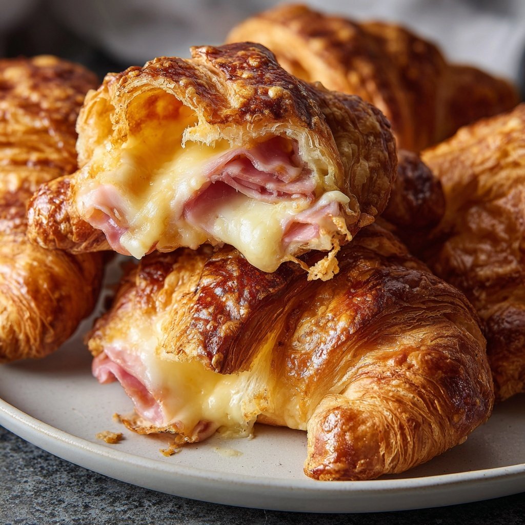 Croissants With Ham And Cheese