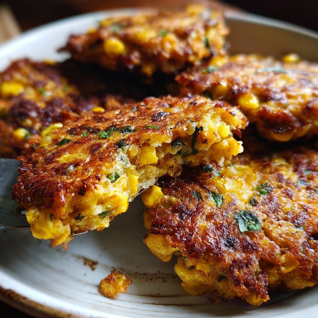 Baked Sweet Corn Veggie Fritters