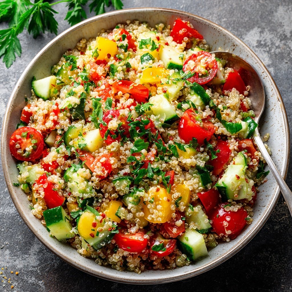 Mediterranean Quinoa Veggie Salad
