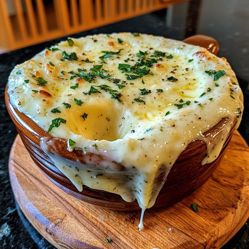 Fondue with Garlic Herb Cheese