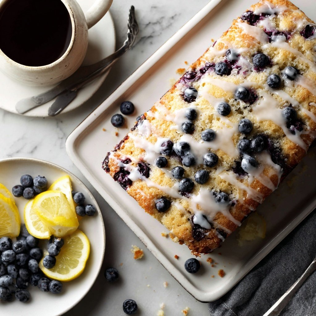 Lemon Blueberry Snack Cake