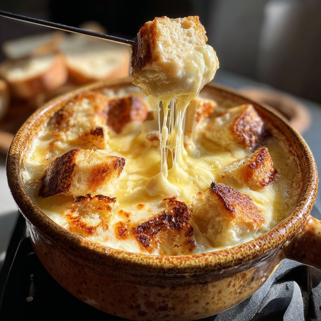 Fondue with Fontina Cheese