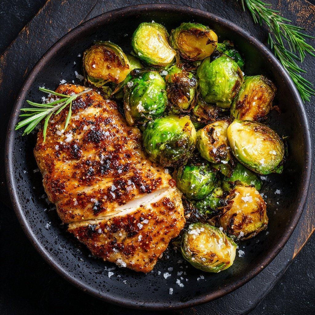 Healthy Chicken With Roasted Brussels Sprouts