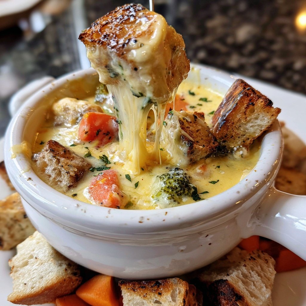 Fondue with Fontina Cheese